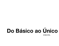 Do Básico ao Único