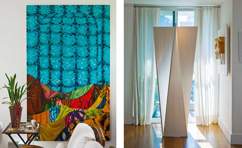 Em São Paulo, a consultora de arte Daniela Duvivier abre as portas de seu apê-galeria, que refaz o layout constantemente, ao sabor das muitas obras de arte que transitam por ali