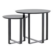 Mesa Lateral Halston - com tampo de Mármore Nero Marquina