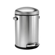 Lixeira Retro 6 litros Deluxe Aço Inox