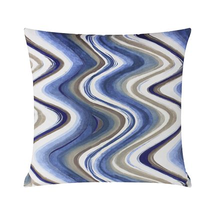 Almofada V-Watercolor Wave Indigo