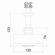 Ducha Axiom de Teto 1973 C 210 1 Jato