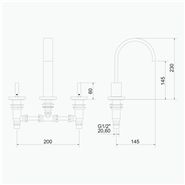 Misturador Lavatório Bancada 1880 C 210