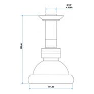 Ducha Axles de Teto 1963 C 1 Jato 60mm