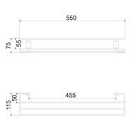 Toalheiro linear duplo 2030 C 47