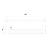 Toalheiro Linear Duplo 2039 C 40