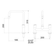 Misturador Bancada 3006 C 44 BU AA