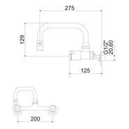 Misturador Parede 3003 C 44 BU AA