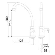 Torneira Cozinha Bica móvel 1173 C 44 BJ