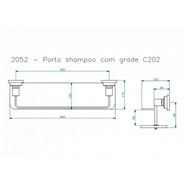 Porta-Shampoo 2052 C 202 Com Proteção