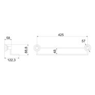 Toalheiro Linear Duplo 2031 C 202 424mm