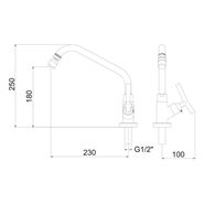 Torneira Cozinha Bica Móvel 1176 C 203 BA AA