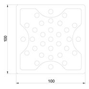 Grelha Inox Quadrada 1810 C 10cm