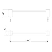 Toalheiro Linear 501 C 37 300mm