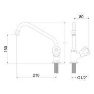 Torneira Cozinha Bica Movel 1173 C 46 BA