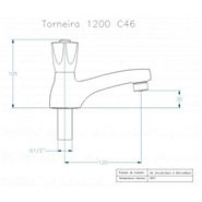 Torneira Lavatório 1200 C 46