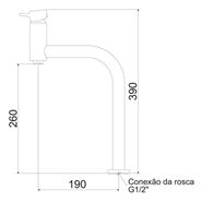 Monocomando Lavatório Bancada 2878 C78