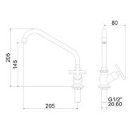 Torneira Cozinha Bica Móvel 1173 C 28