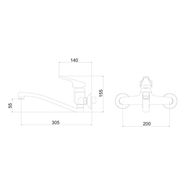 Monocomando Cozinha Parede 7005 C70 BL